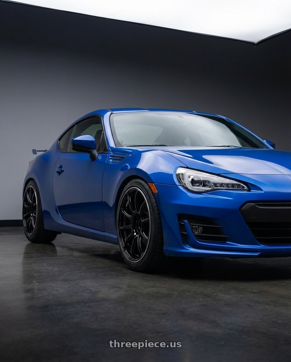 2017 Subaru BRZ with Advan Racing RZII 5x100 17x7.5 +45 RACING GLOSS BLACK & RING wheels