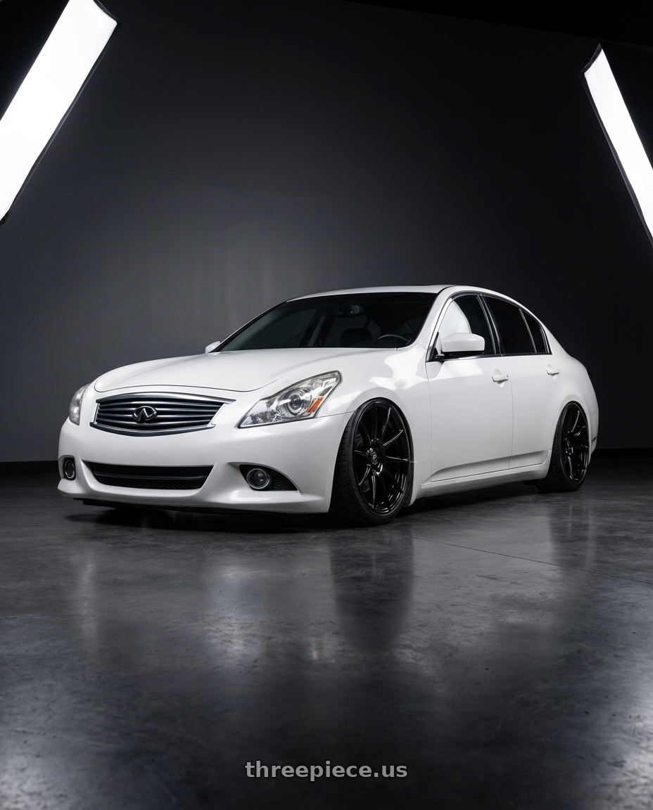 2012 Infiniti G37 with Forgestar CF10 5x114.3 19x9.5 +29 Gloss Black wheels