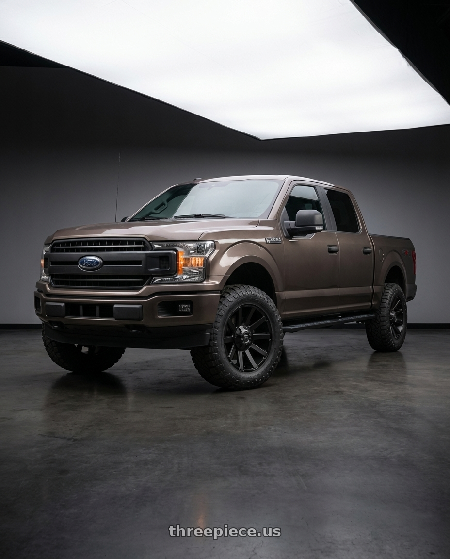 2019 Ford F-150 with Fuel 1PC D437 CONTRA 6X135/6X139.7 20X9 +19 SATIN BLACK wheels