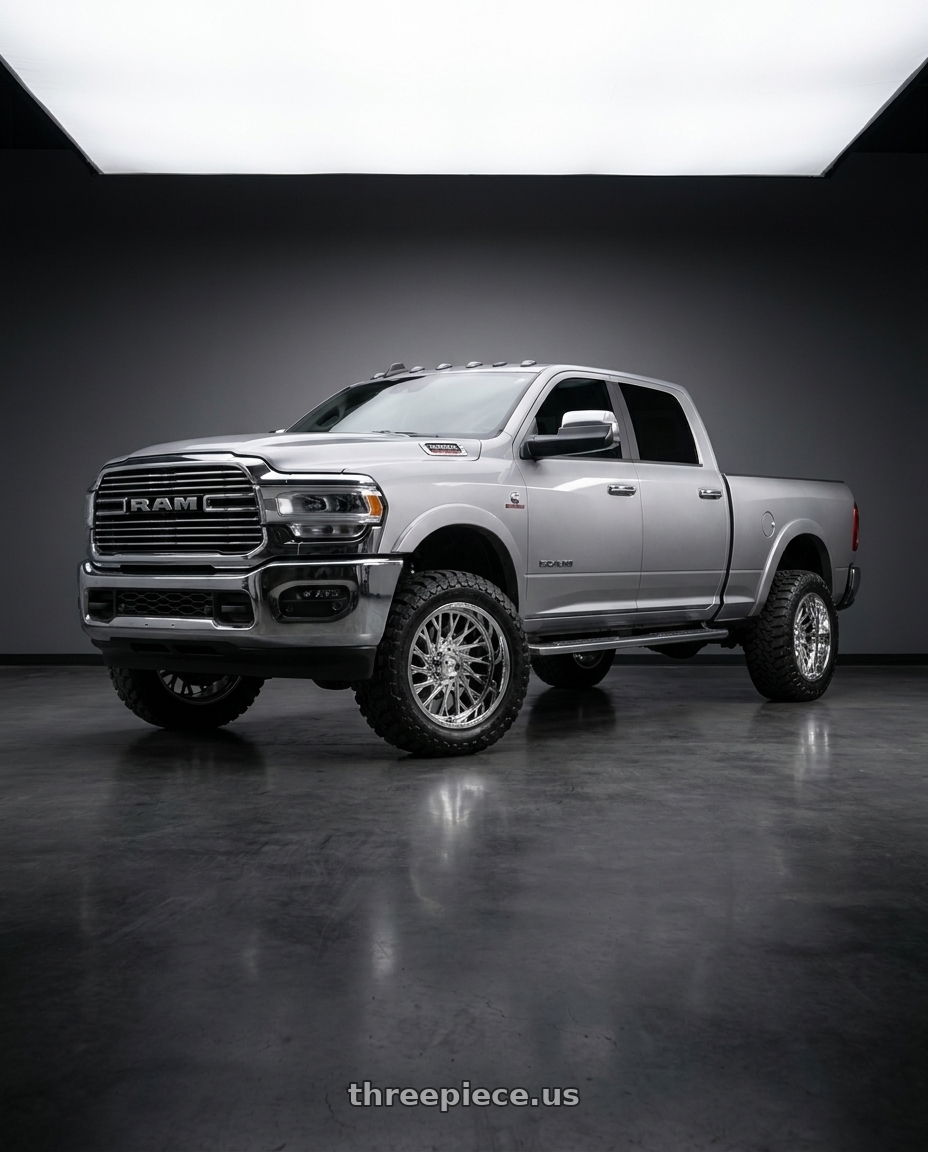 2019 dodge ram 2500 with Fittipaldi Offroad FA08 8x6.50 22x12 -44 Chrome wheels