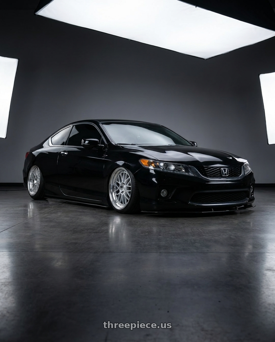 2015 accord coupe  with Aodhan AH02 5x114.3 19x9.5 +30 Silver w/ Machined Lip wheels