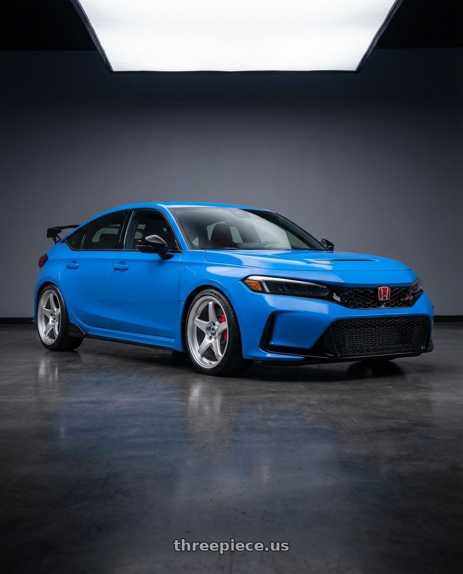 2024 Honda Civic Type R with ESR Wheels APEX SERIES AP5 5x120 19x9.5 +22 Hyper Silver wheels