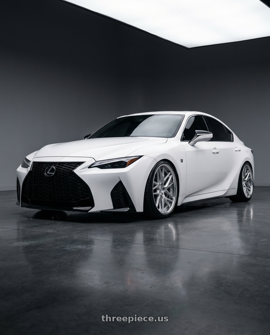2022 Lexus is300 f sport with Work Gnosis Cvx 5x114.3 20x9.5+38 O Disk Matte Silver wheels