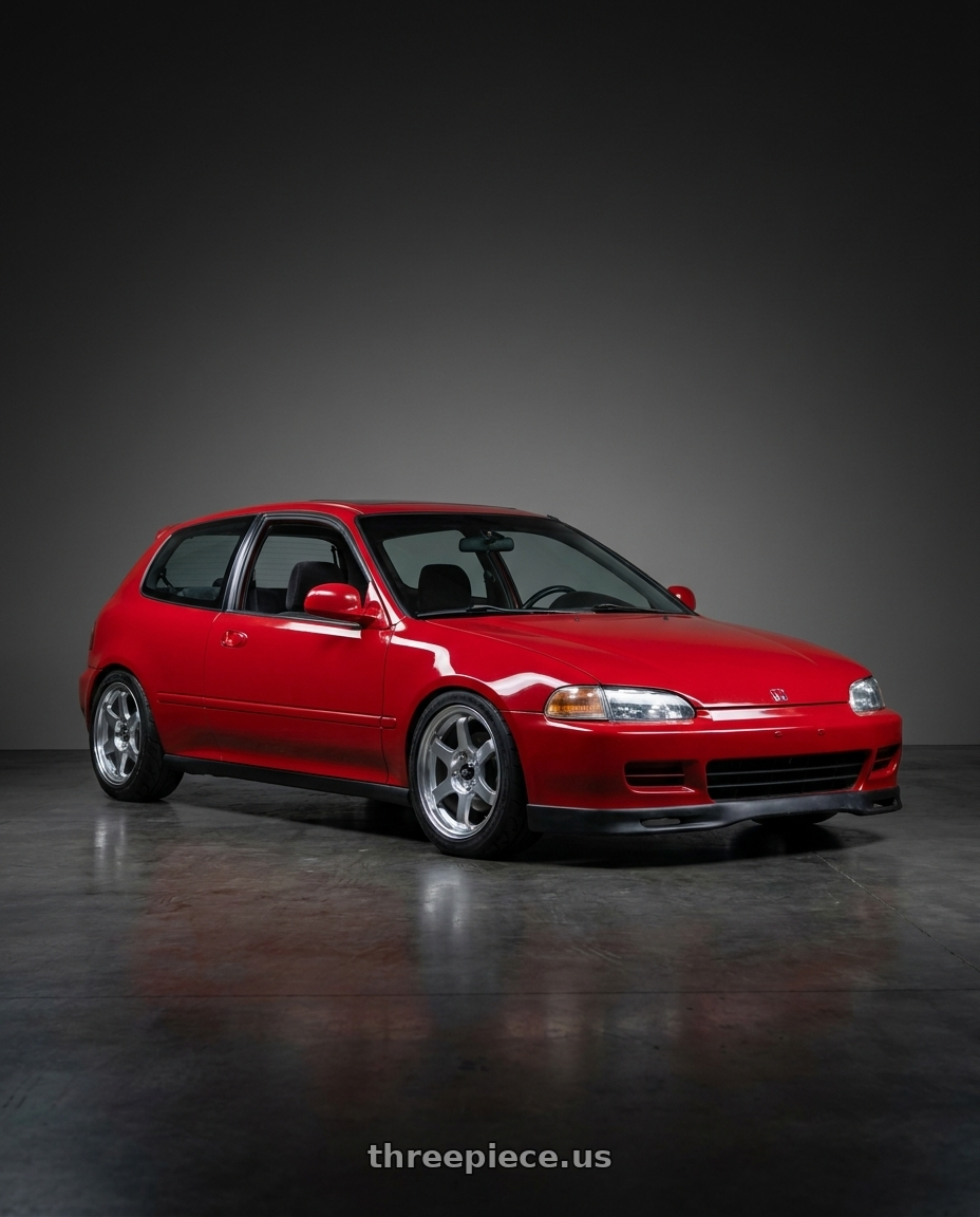 1995 Honda civic hatchback si with MST Wheels Time Attack 4x100 15x8 +35 Machine wheels