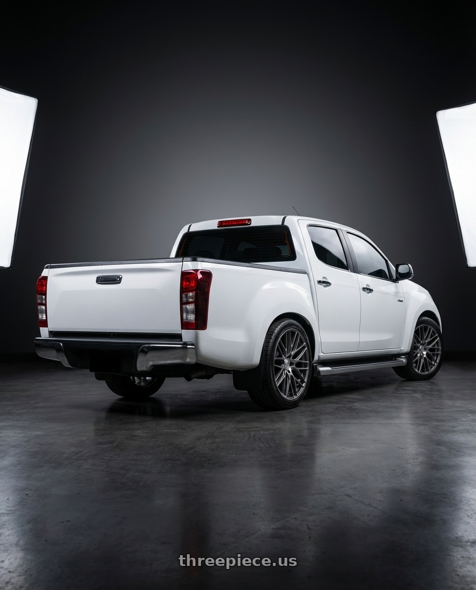 2018 Isuzu dmax  with Beyern AUTOBAHN 5X112 19X9.5 +39 GLOSS GUNMETAL wheels rear three quarter view square tires