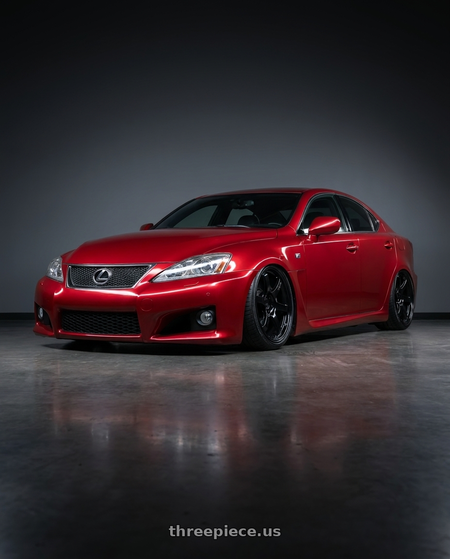 2012 Lexus IS-F with Gram Lights 57CR 5x114.3 19x10.5+12 Glossy Black wheels