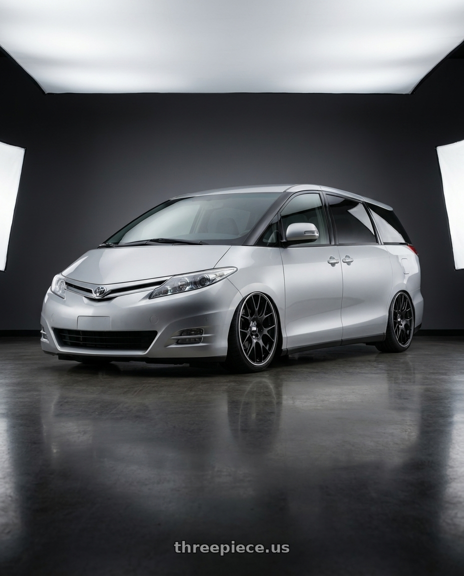 2011 Toyota previa 35 with BBS CH-R 5x130 19x11 +56 Satin Black Polished Rim Protector wheels