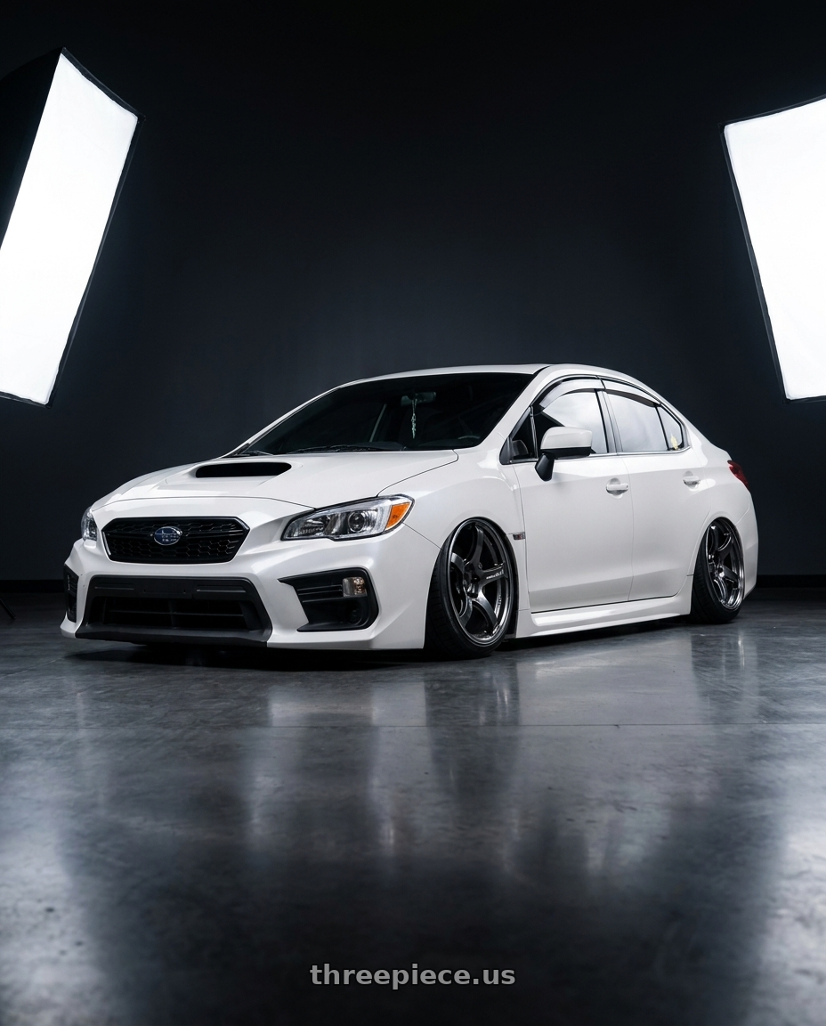 2018 subaru wrx sti crystal with Advan Racing TC4 5x114.3 18x10.0 +35 BLACK GUNMETALLIC & RING wheels