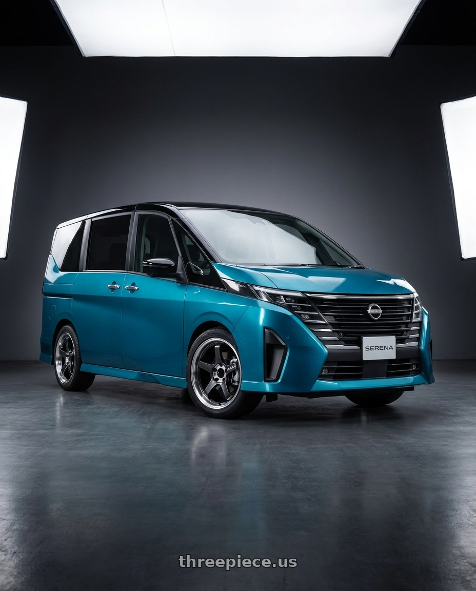 2025 Nissan Serena E-Power C28 with Advan Racing GT BEYOND-R 5x114.3 18x8.5 +45 DIAMOND CUT & DARK PLATINUM BLACK wheels