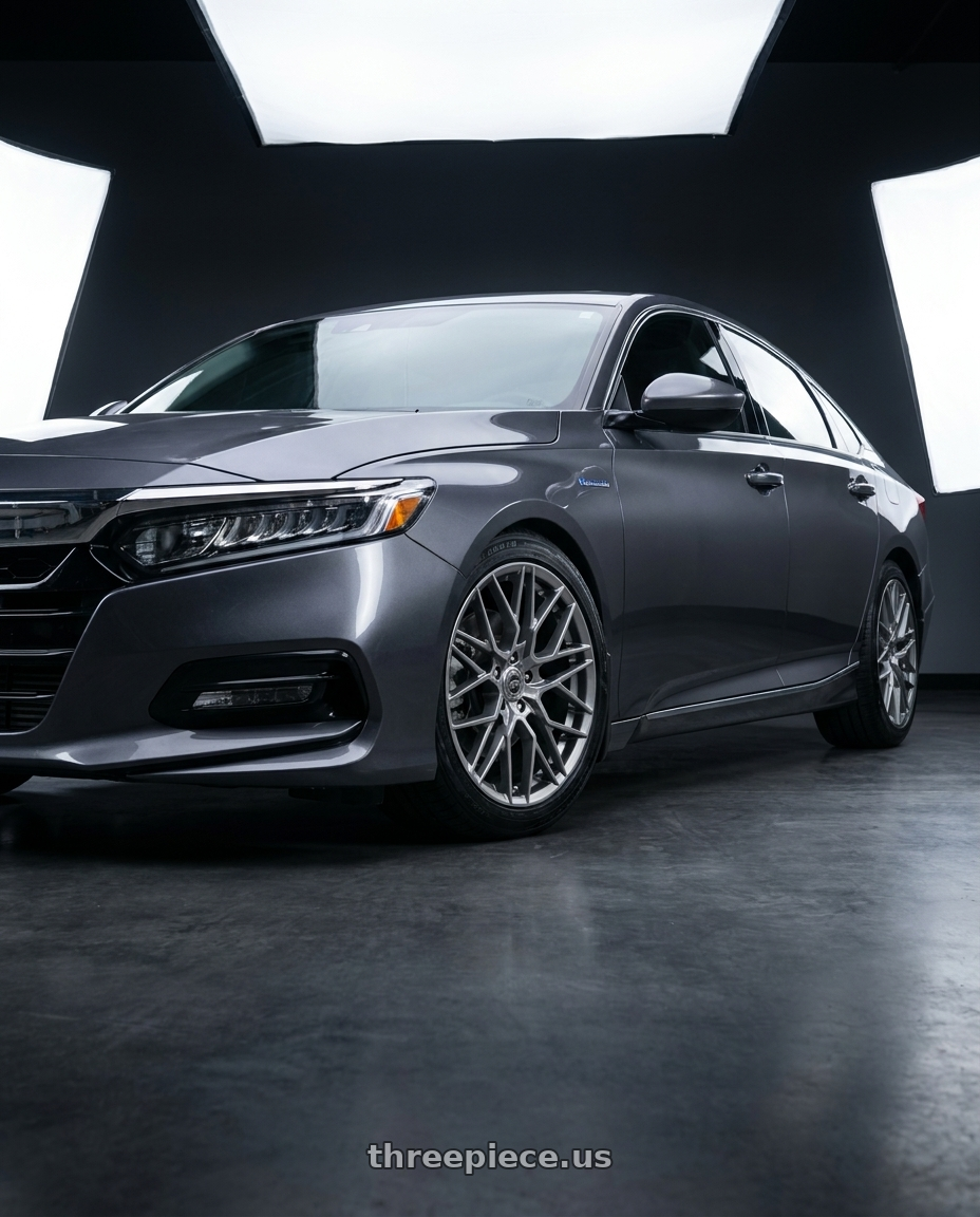 2020 Honda accord hybrid with Platinum 459G Retribution 5x114.3 18x8 +40 Bright Graphite w/Clear Coat wheels