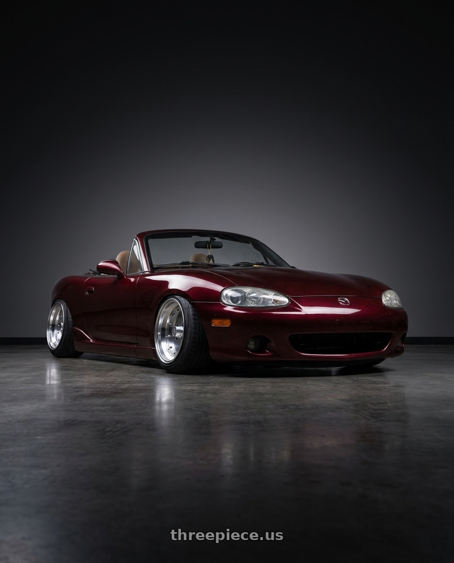 2000 Mazda miata with Speed Star Mk-I 4x100 15X9+-1  Polished wheels